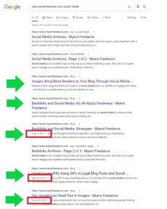 Datelines in Google SERP