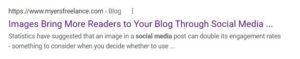 Title line of an article in Google's results page