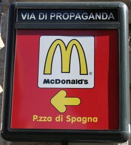 McDonalds ad in Italy